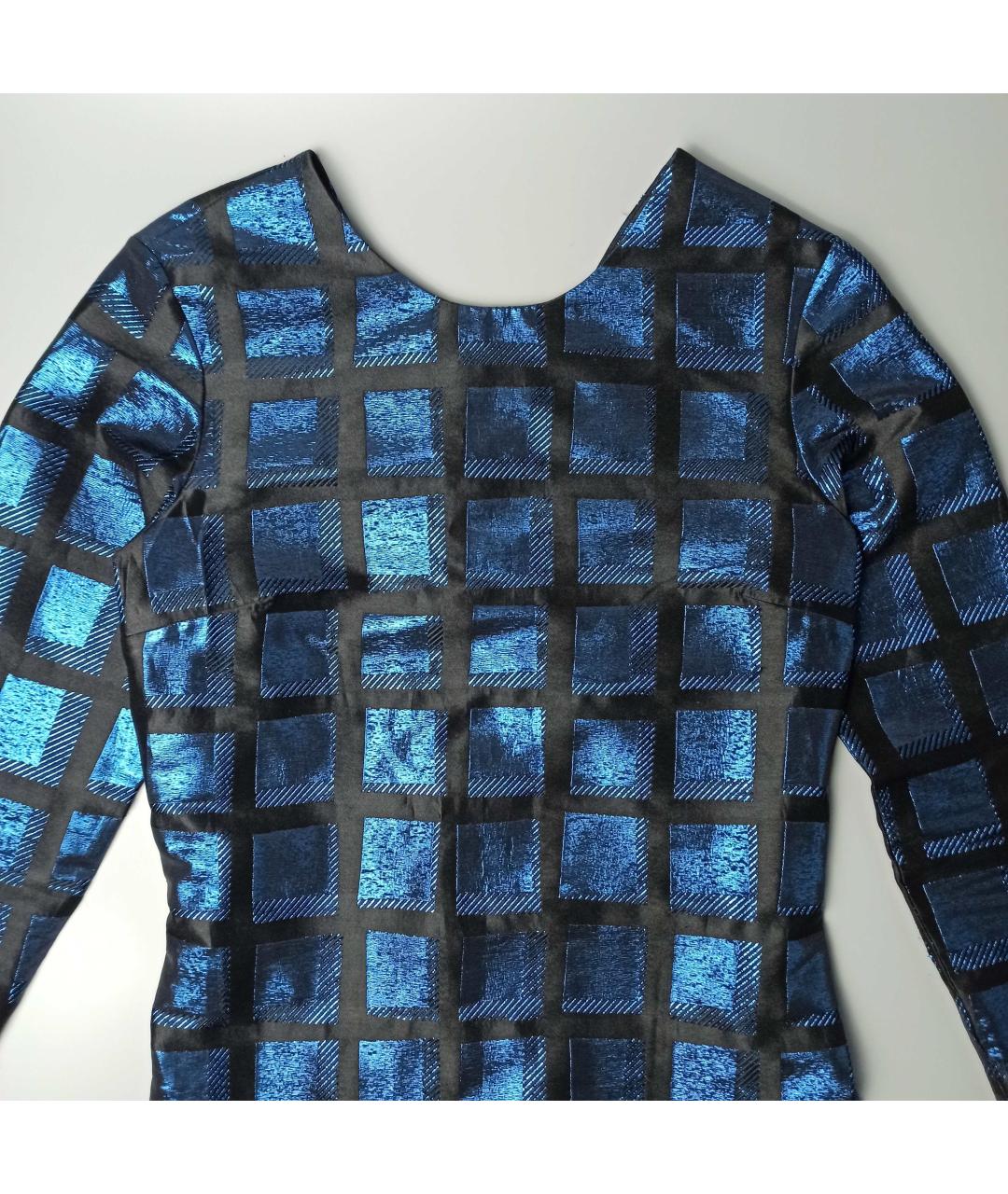 KENZO Темно-синее полиэстеровое коктейльное платье, фото 3