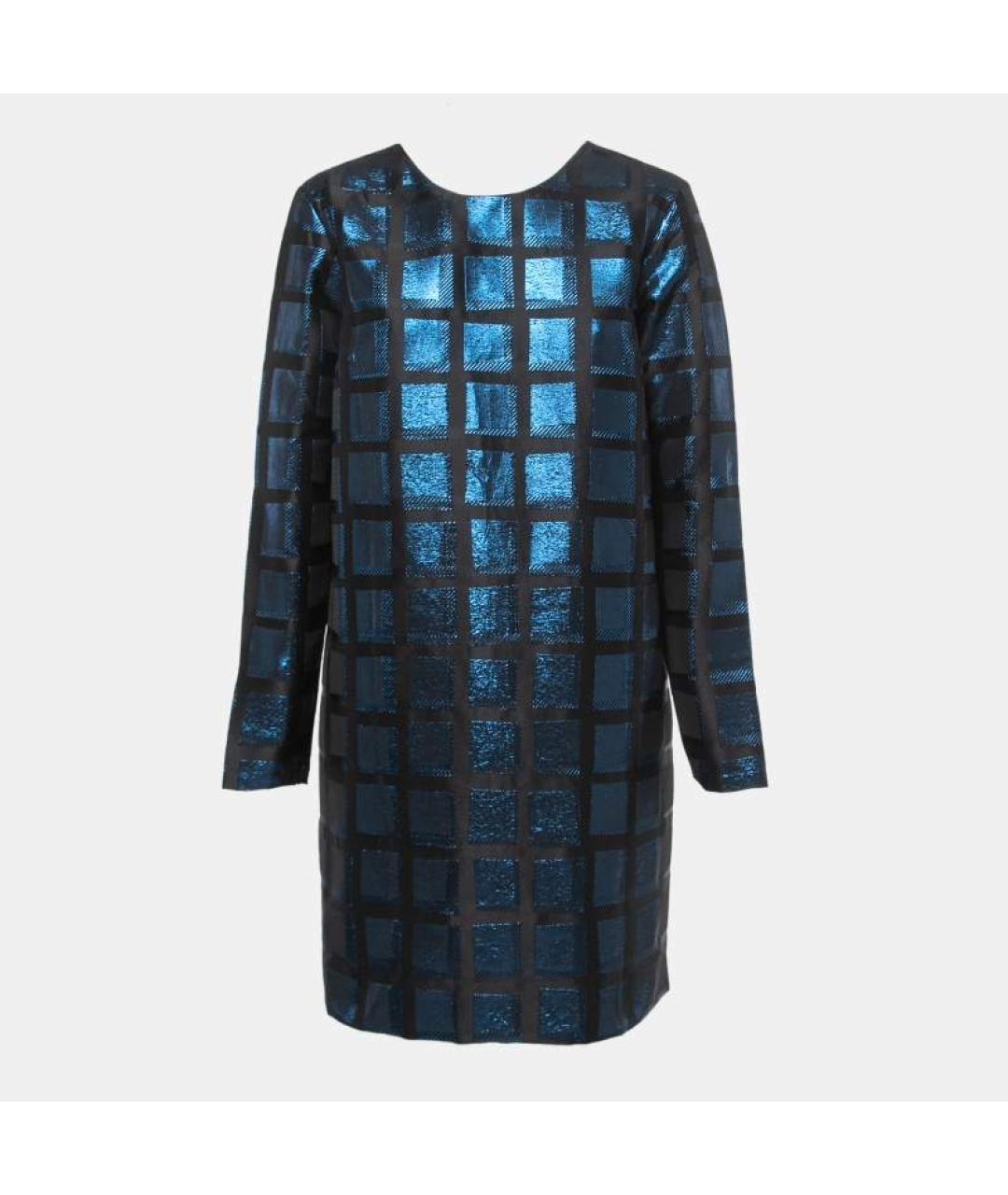KENZO Темно-синее полиэстеровое коктейльное платье, фото 9