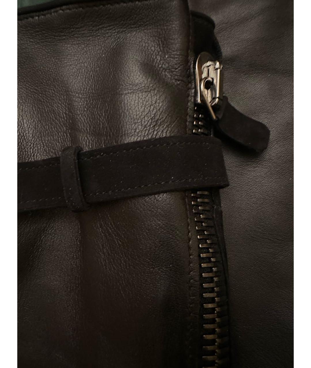 GIANFRANCO FERRE Черные кожаные перчатки, фото 3