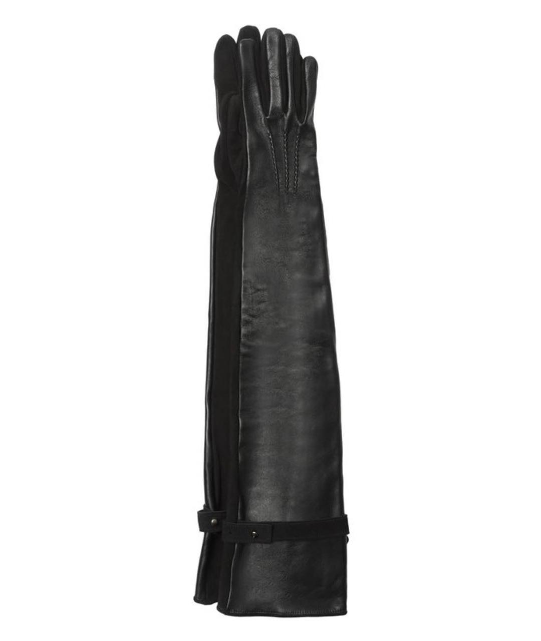 GIANFRANCO FERRE Черные кожаные перчатки, фото 7