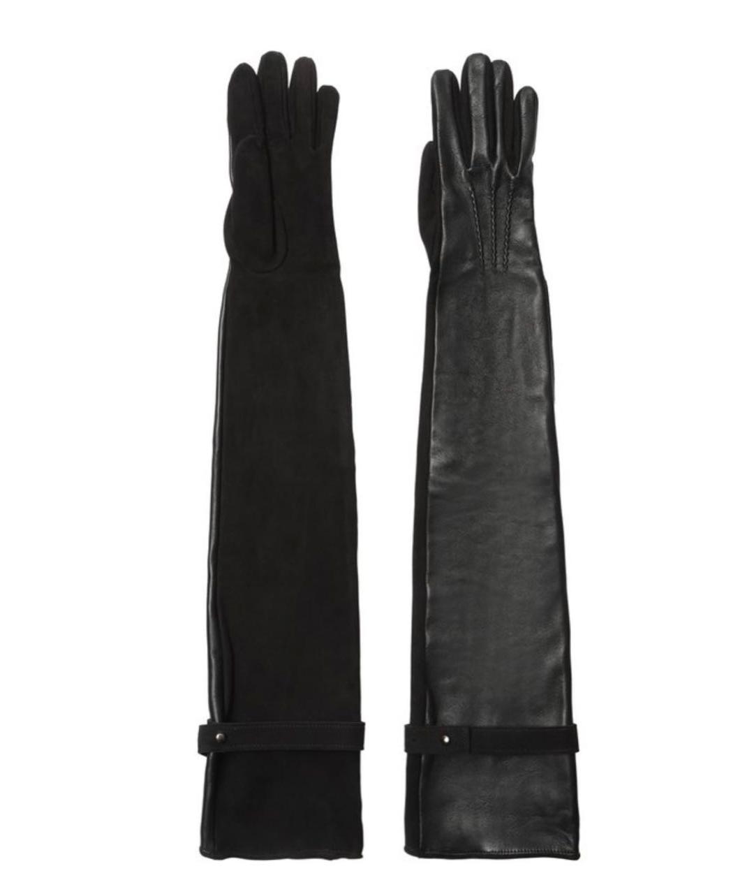 GIANFRANCO FERRE Черные кожаные перчатки, фото 2