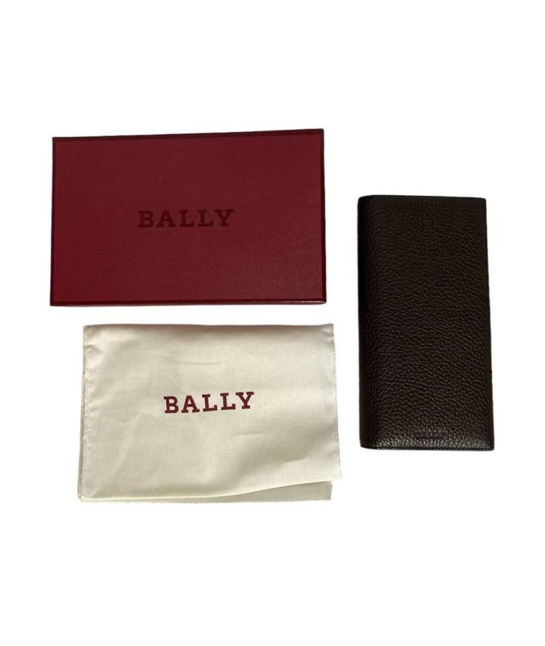 BALLY Коричневый кожаный кошелек, фото 9