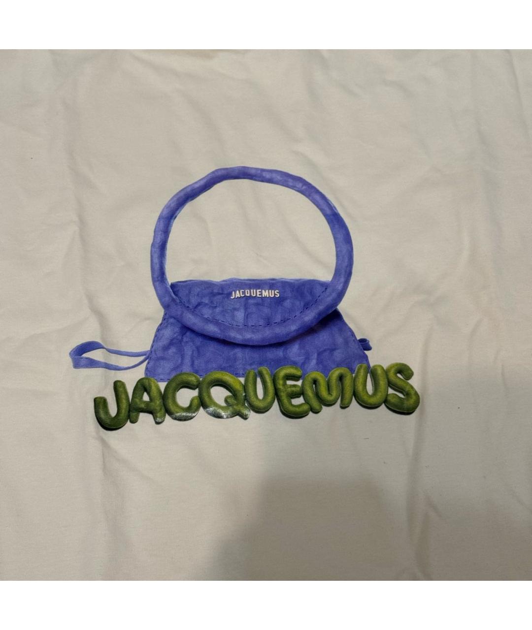 JACQUEMUS Бежевая хлопковая футболка, фото 3