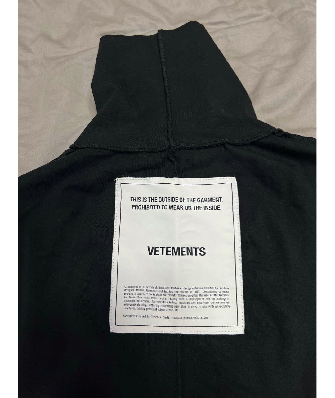 VETEMENTS Черная хлопковая водолазка, фото 7