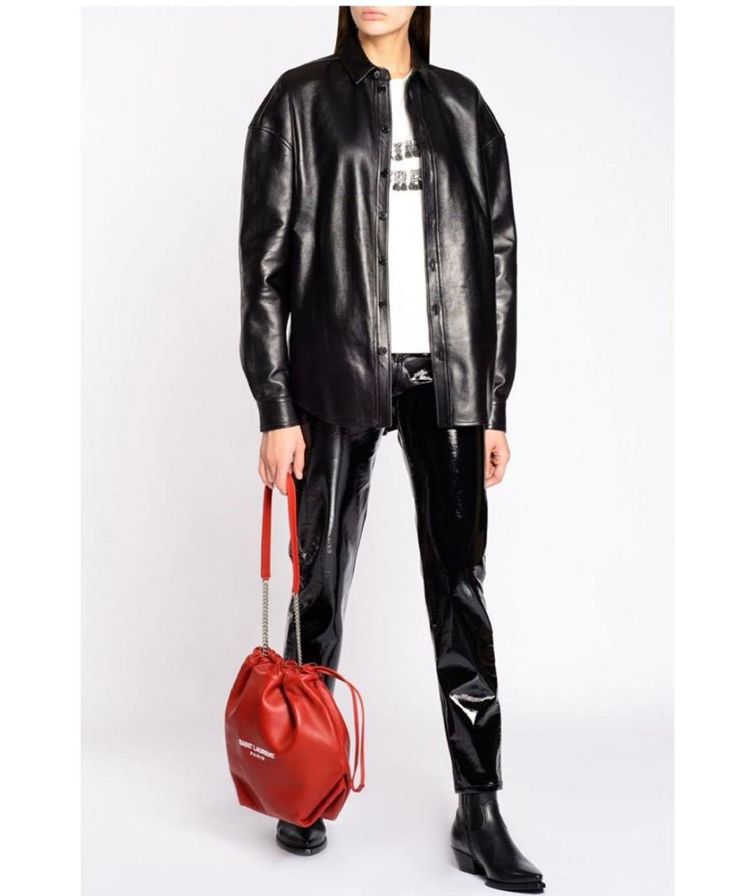 SAINT LAURENT Черные брюки узкие, фото 4