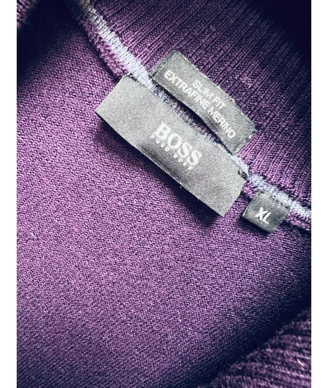 HUGO BOSS Фиолетовый шерстяной джемпер / свитер, фото 2