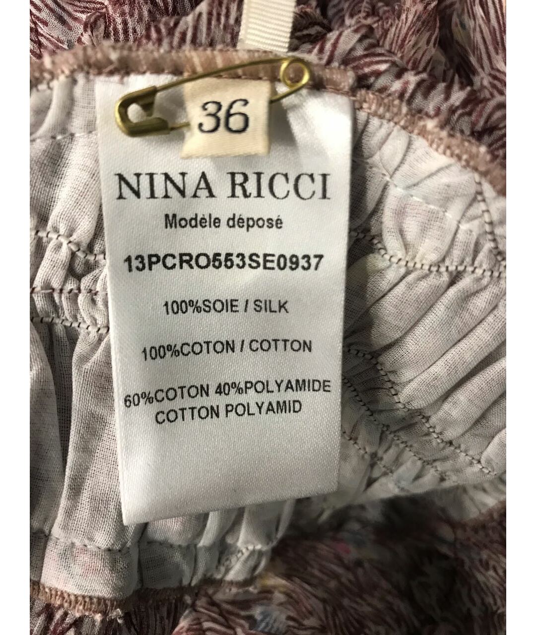 NINA RICCI Розовое шелковое повседневное платье, фото 6