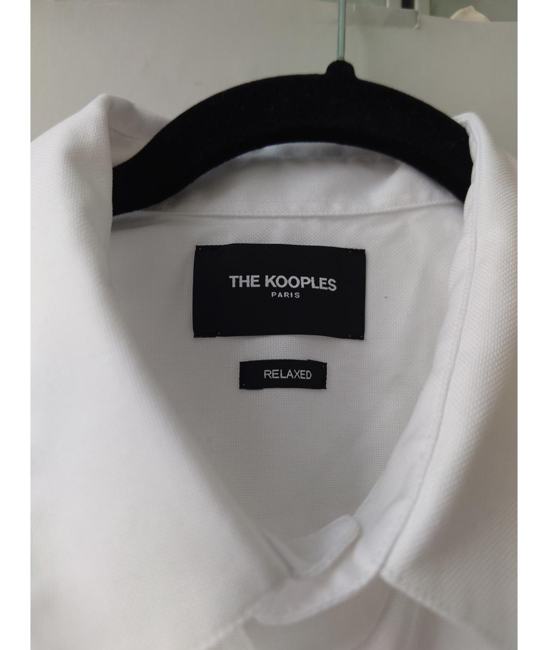 THE KOOPLES Белая хлопковая классическая рубашка, фото 3