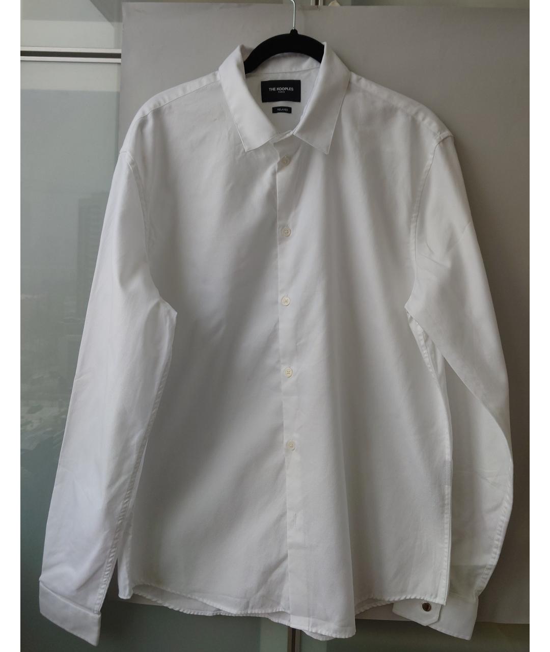 THE KOOPLES Белая хлопковая классическая рубашка, фото 6