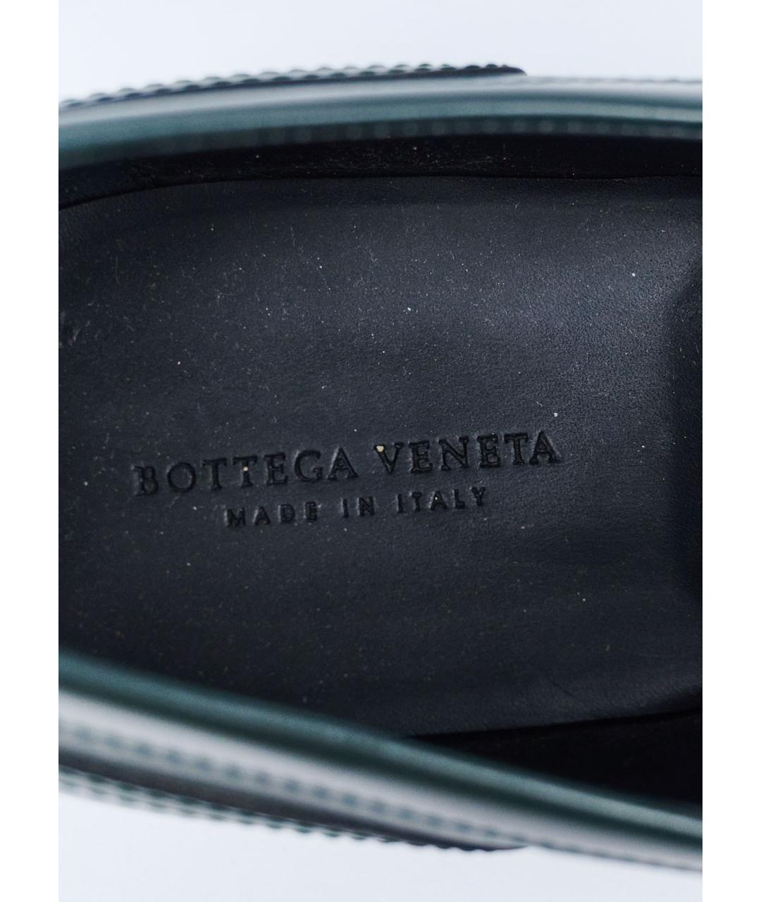 BOTTEGA VENETA Зеленые кожаные мокасины, фото 5