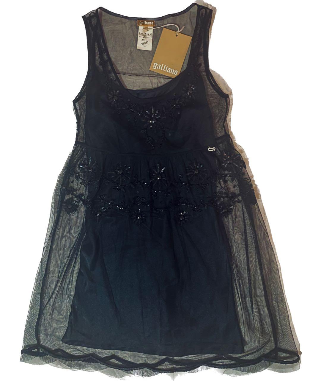 JOHN GALLIANO Черное синтетическое коктейльное платье, фото 5