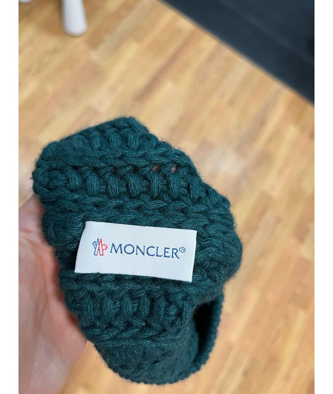 MONCLER Зеленая шапка, фото 5