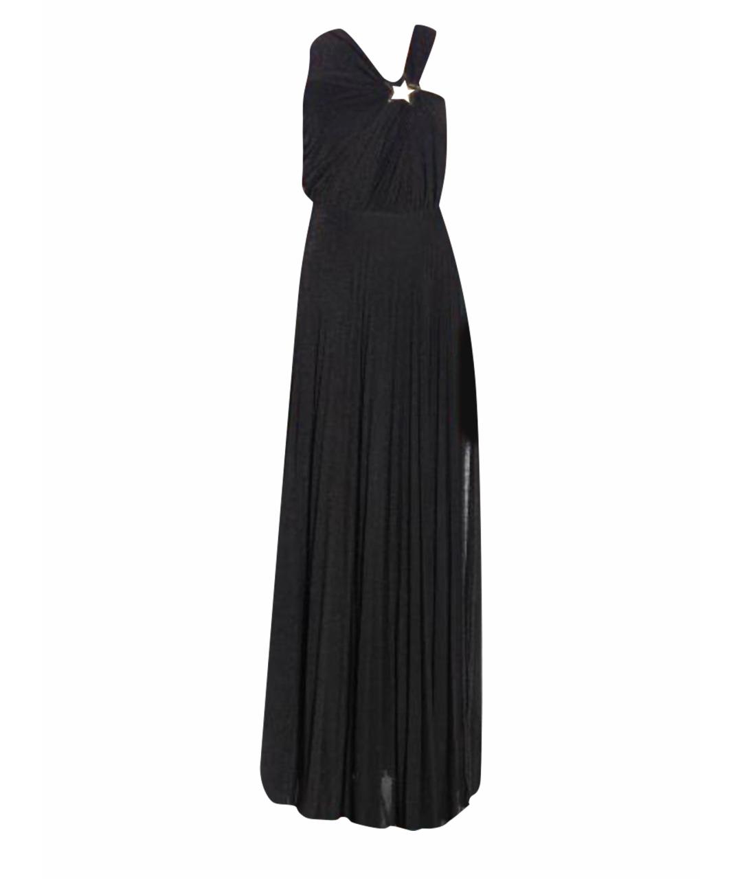 ELISABETTA FRANCHI Черное вискозное вечернее платье, фото 1