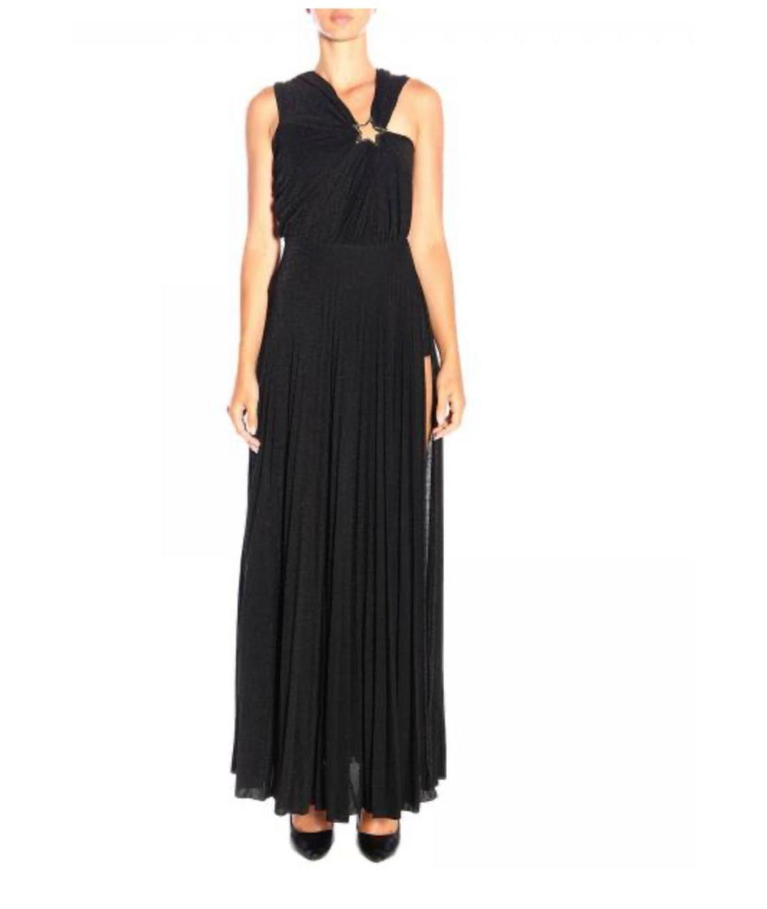 ELISABETTA FRANCHI Черное вискозное вечернее платье, фото 3