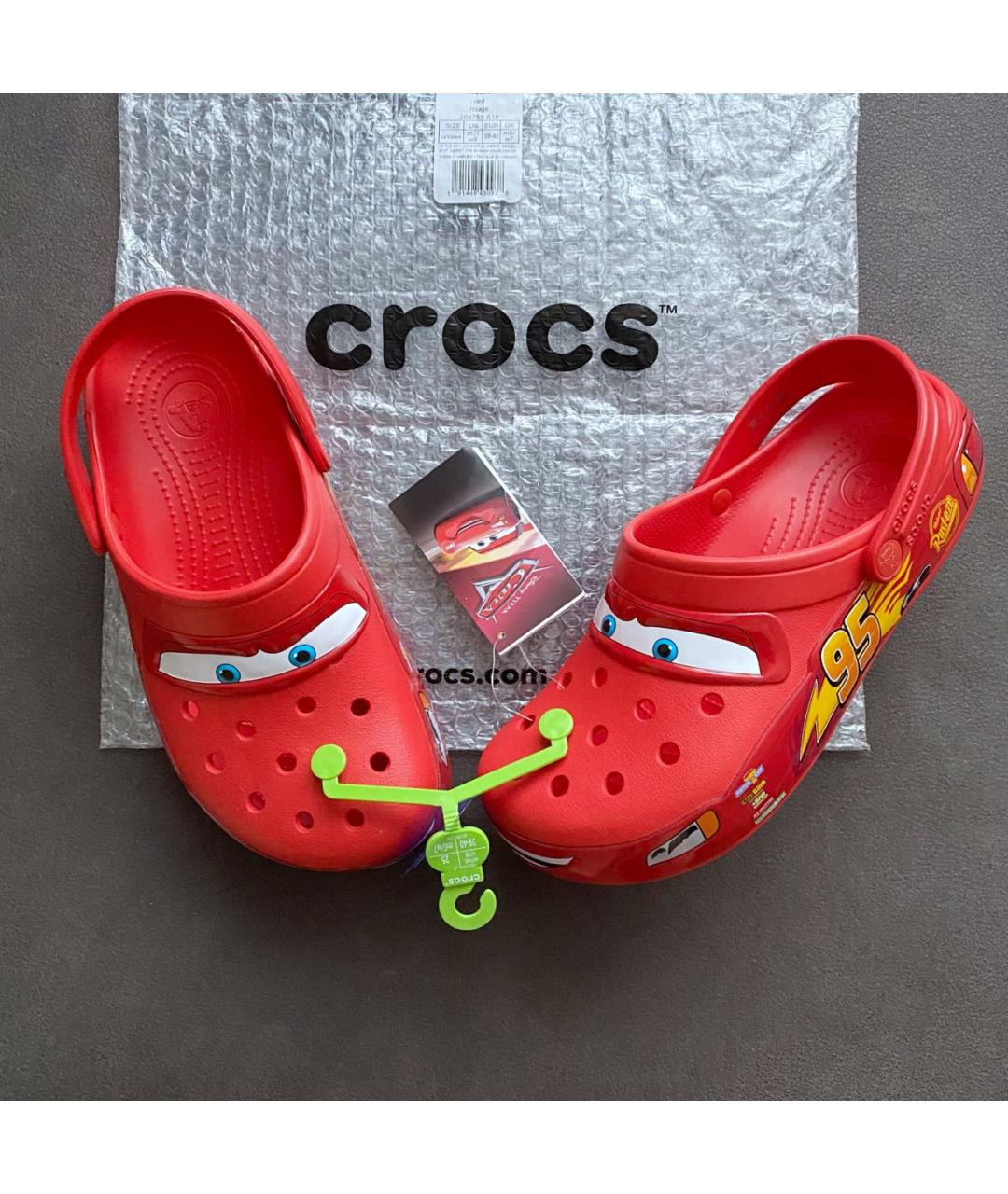 CROCS Красные резиновые сабо, фото 5
