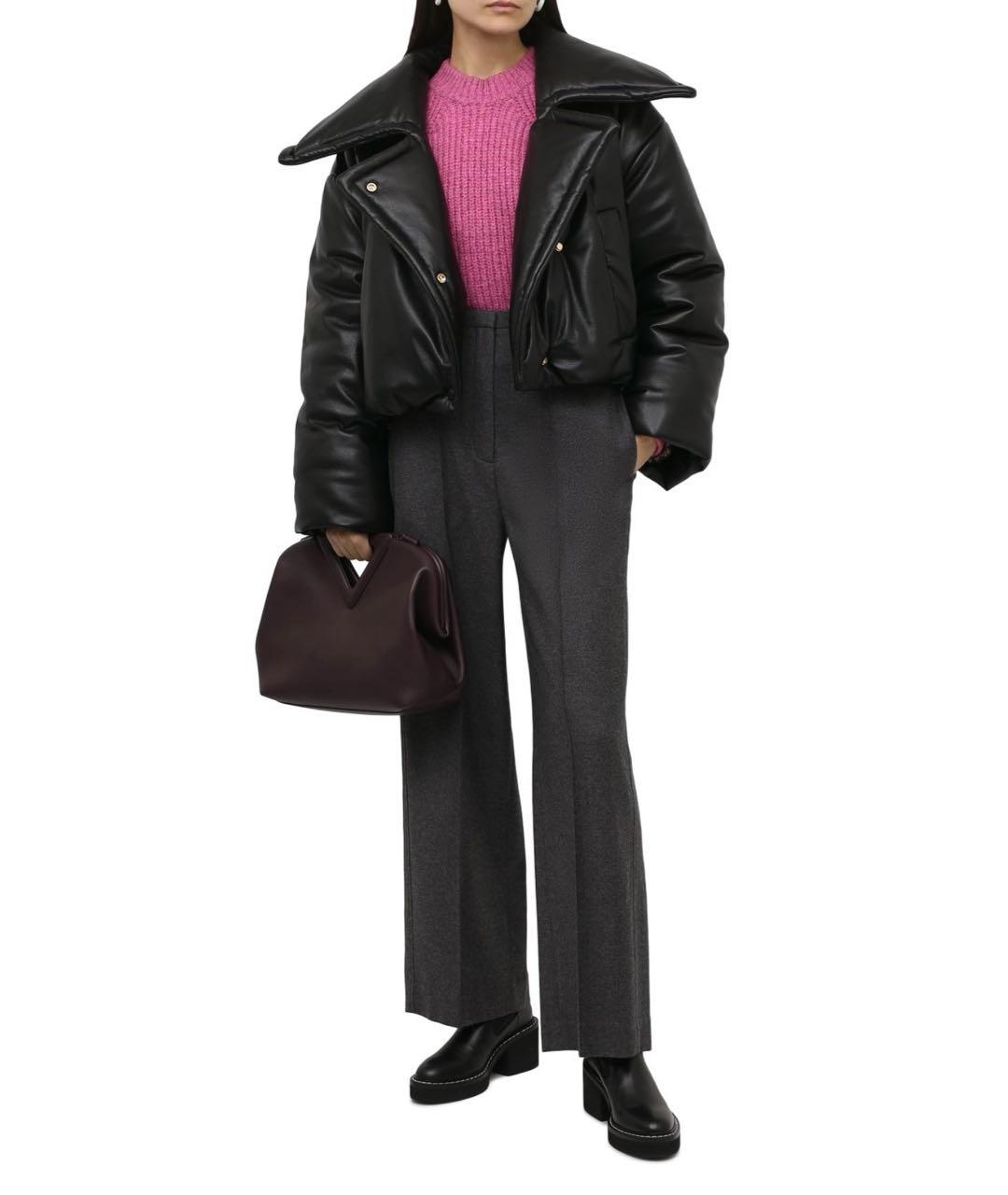 NANUSHKA Черный полиэстеровый пуховик, фото 3