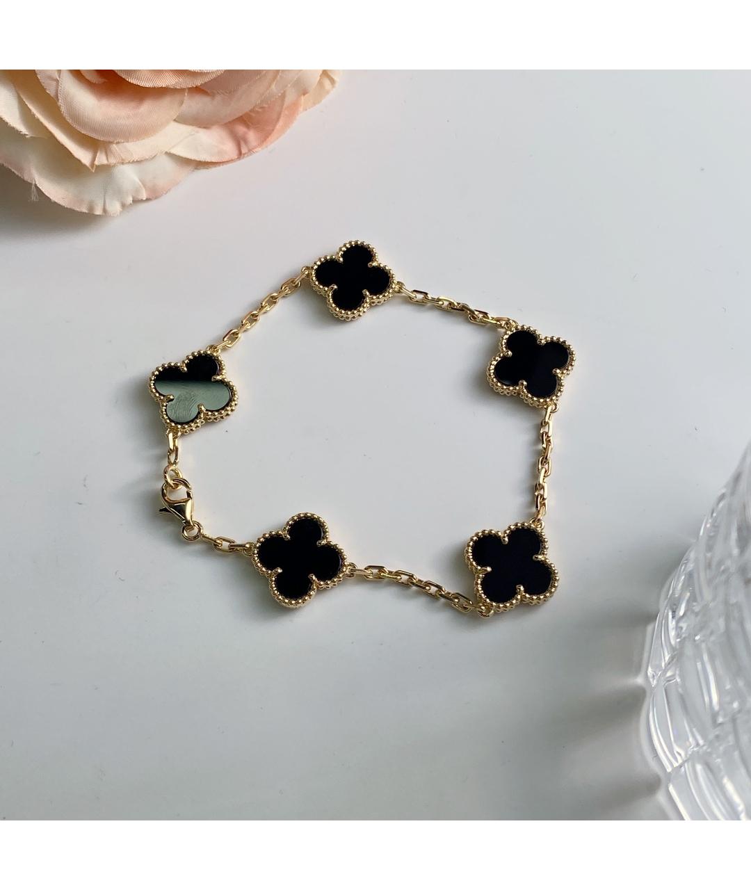 VAN CLEEF & ARPELS Черный браслет из розового золота, фото 3