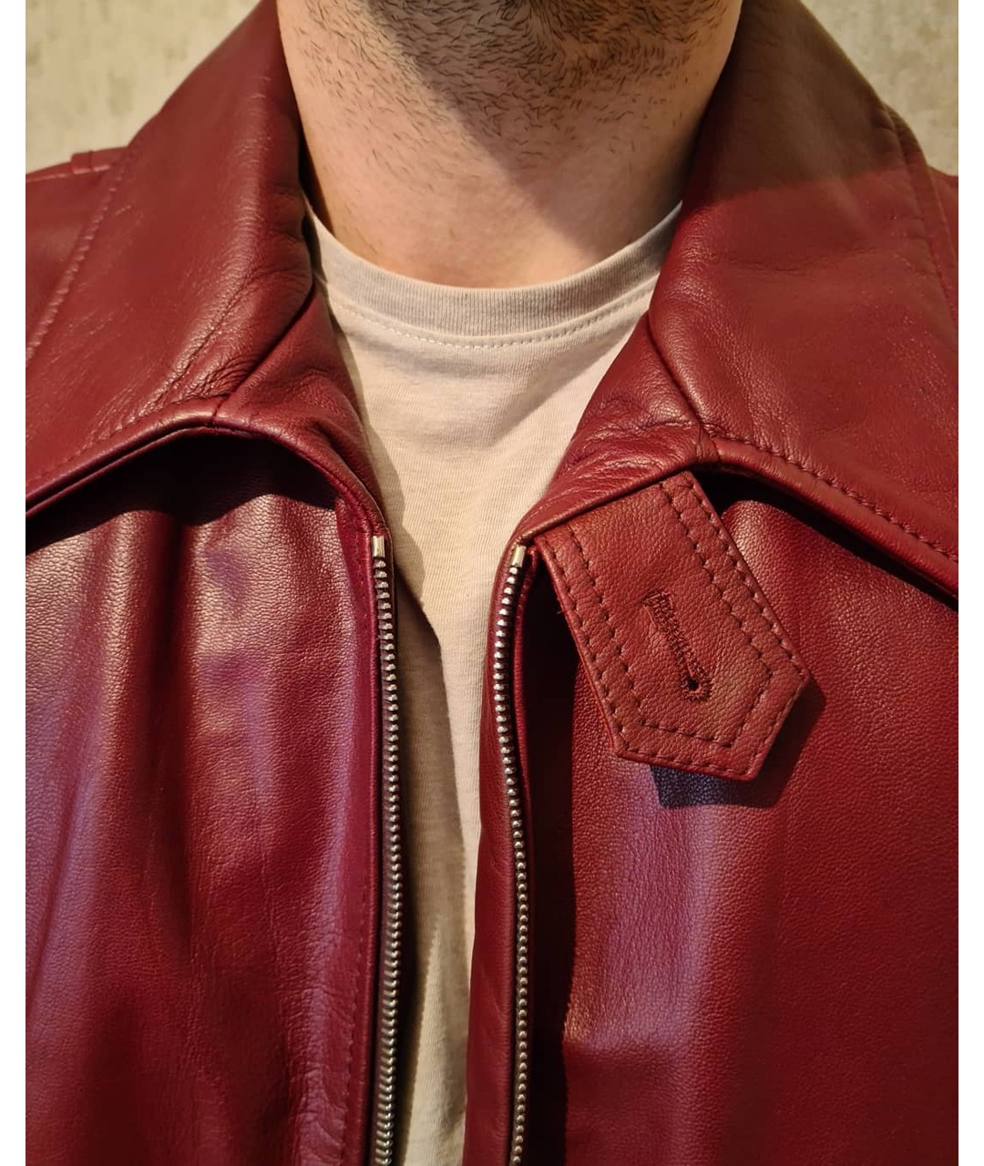 VALENTINO Красная кожаная куртка, фото 5