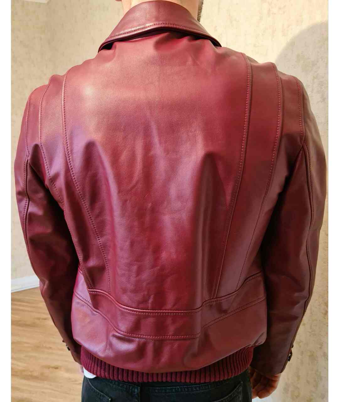 VALENTINO Красная кожаная куртка, фото 9