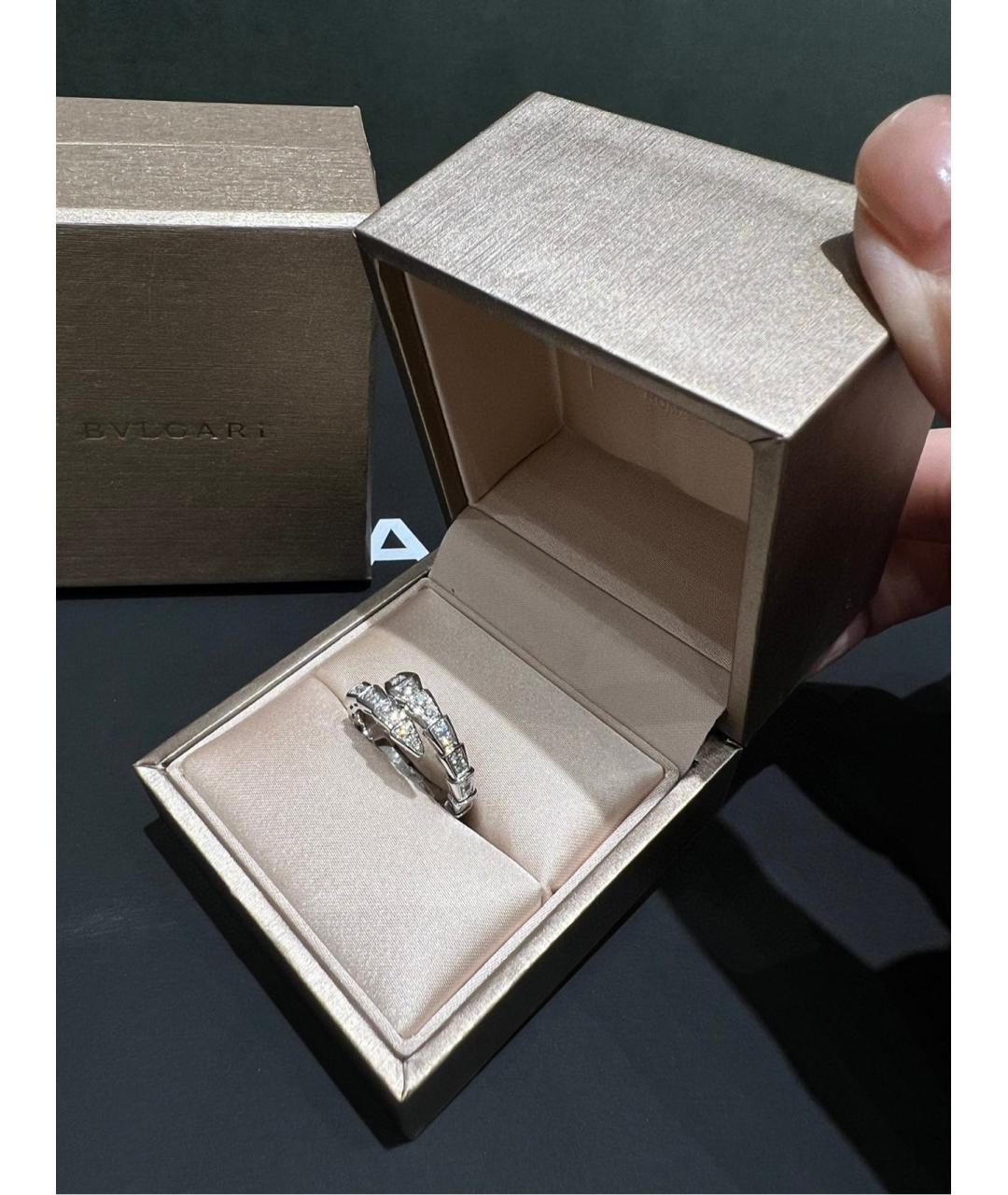 BVLGARI Серебряное кольцо из белого золота, фото 4
