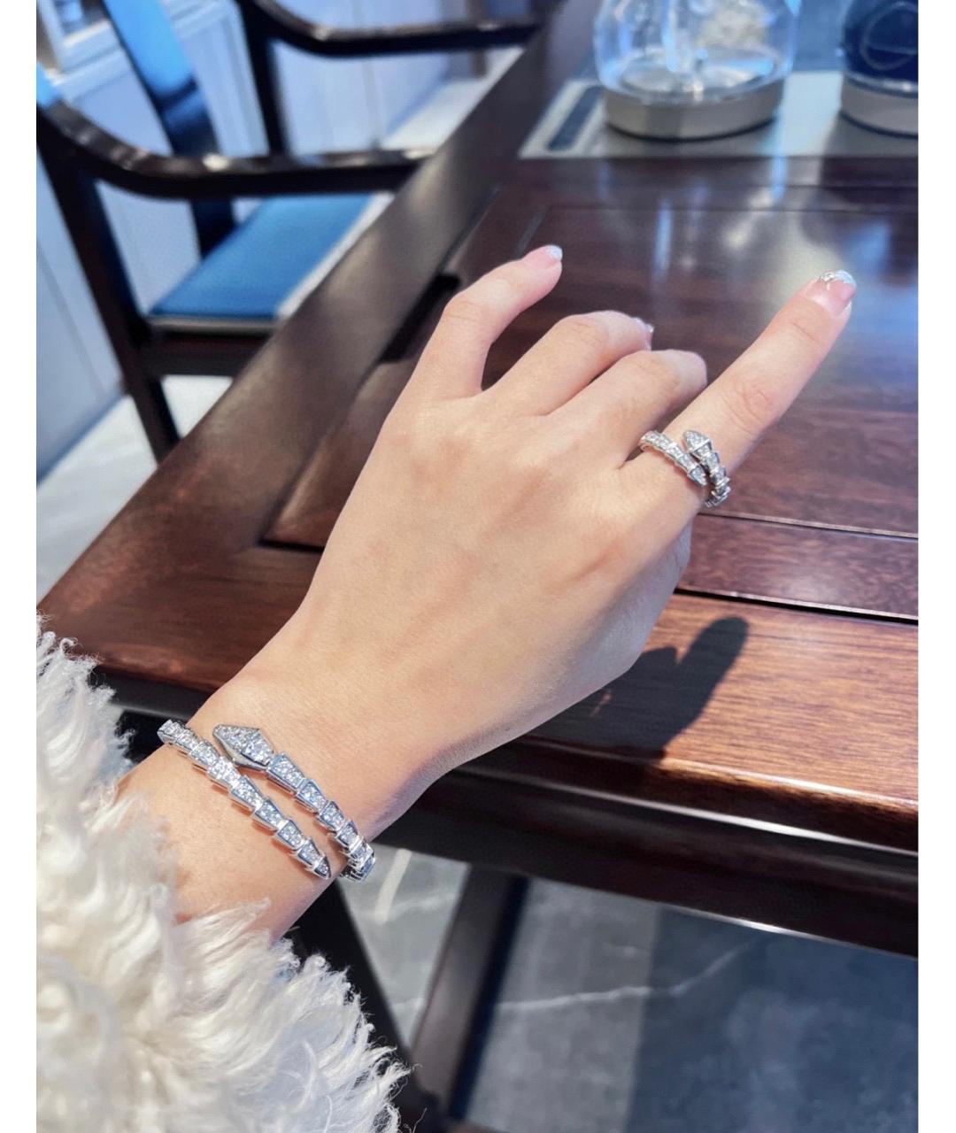 BVLGARI Серебряное кольцо из белого золота, фото 8