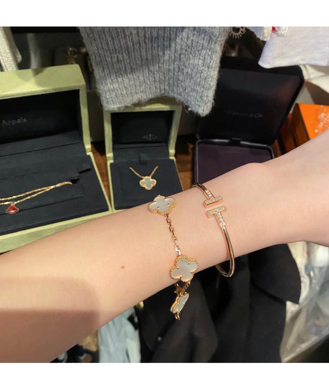VAN CLEEF & ARPELS Белый браслет из желтого золота, фото 6