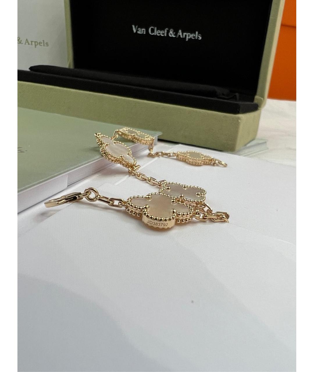 VAN CLEEF & ARPELS Белый браслет из желтого золота, фото 5