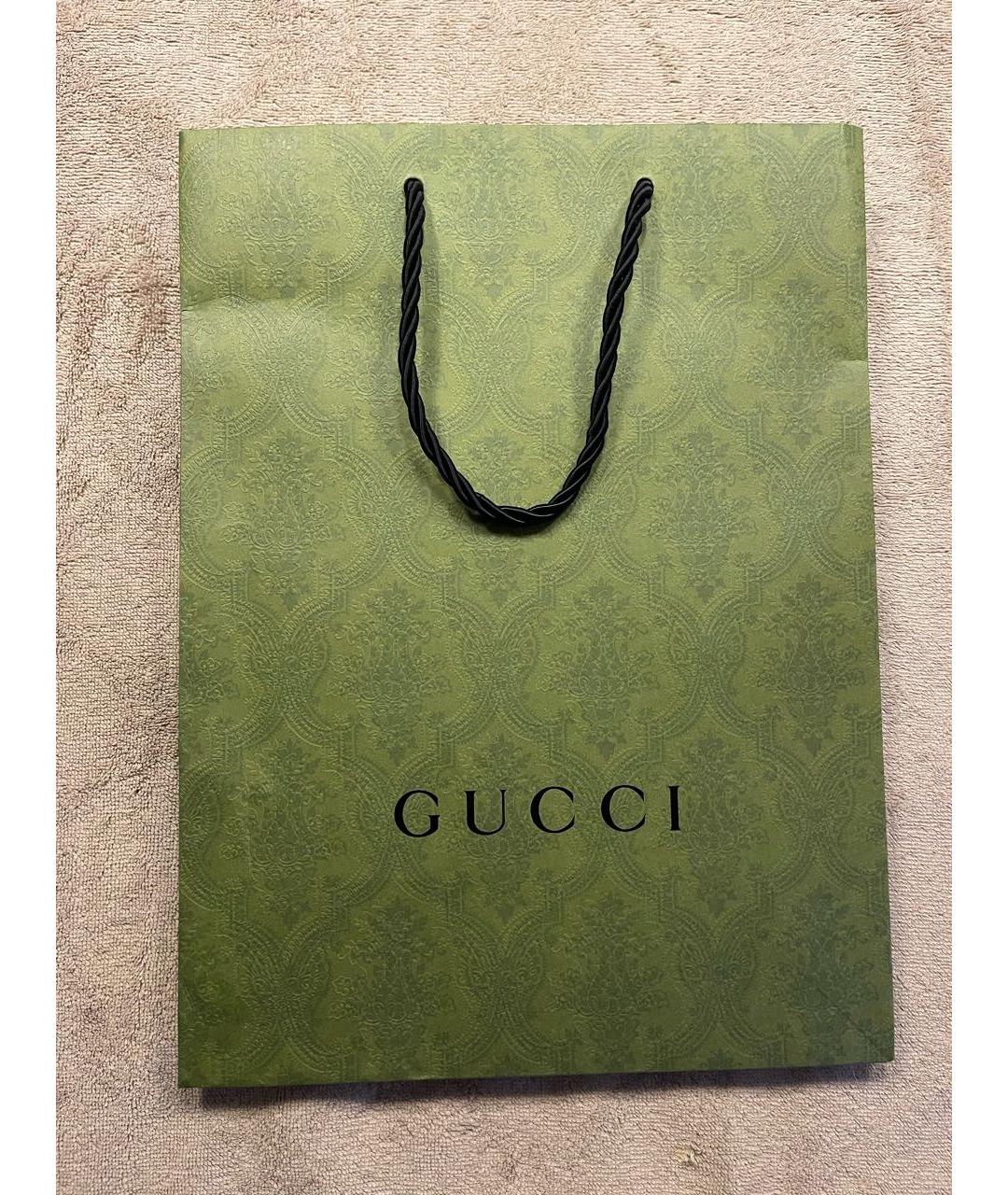 GUCCI Черный шерстяной шарф, фото 4