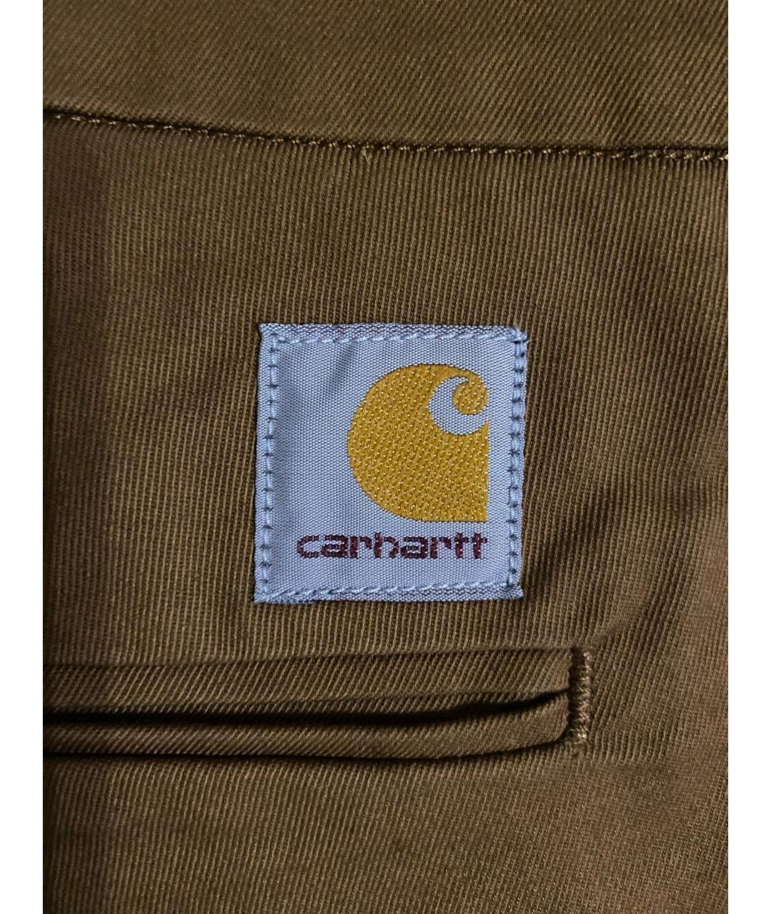 CARHARTT WIP Коричневые хлопковые повседневные брюки, фото 3