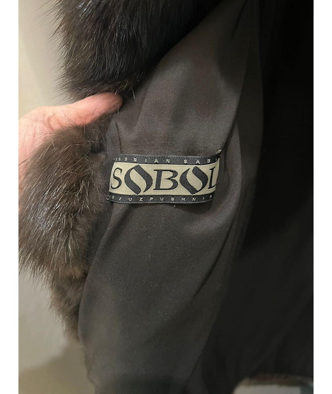 SOBOL Коричневая меховая шуба, фото 4
