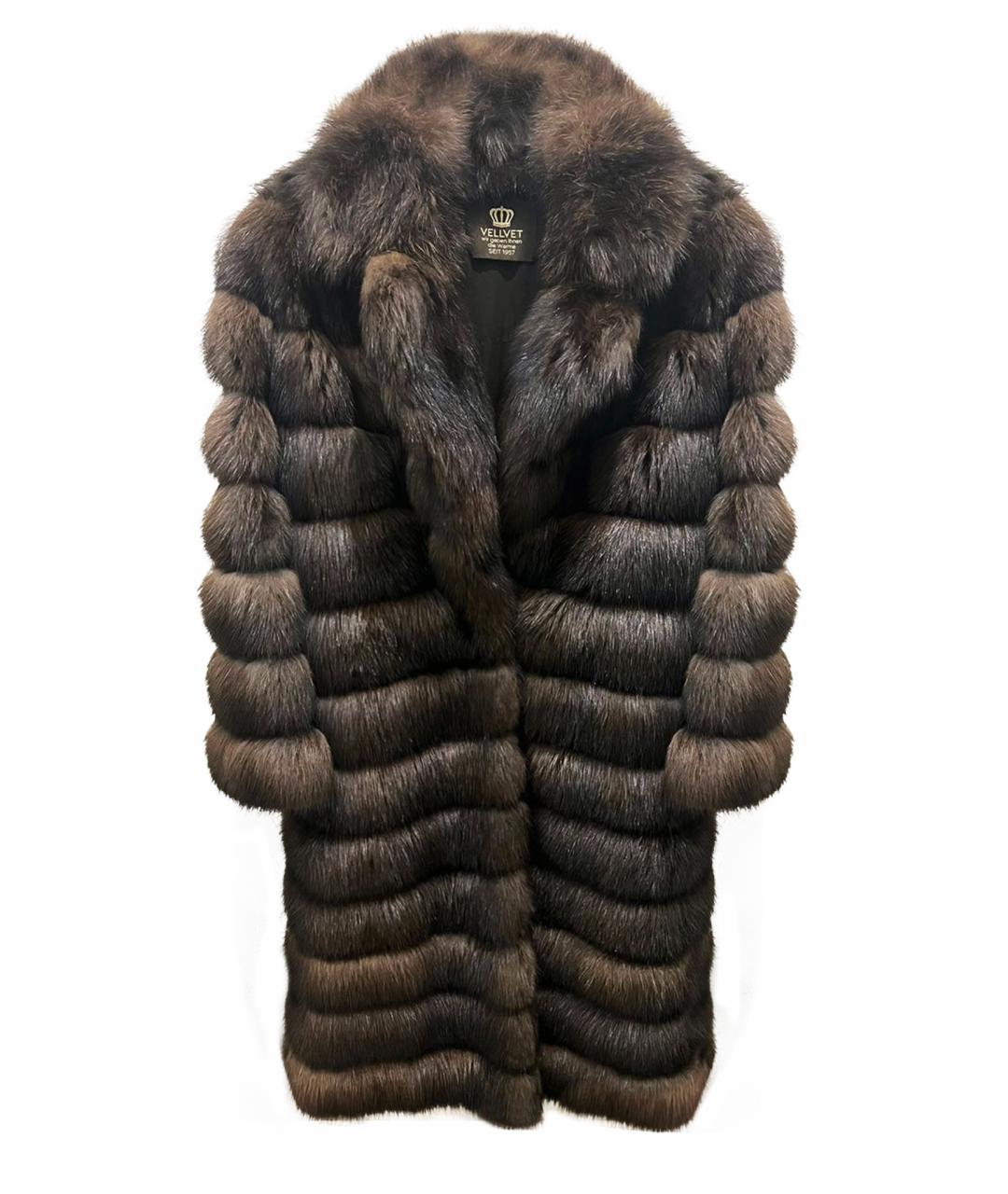 SOBOL Коричневая меховая шуба, фото 1