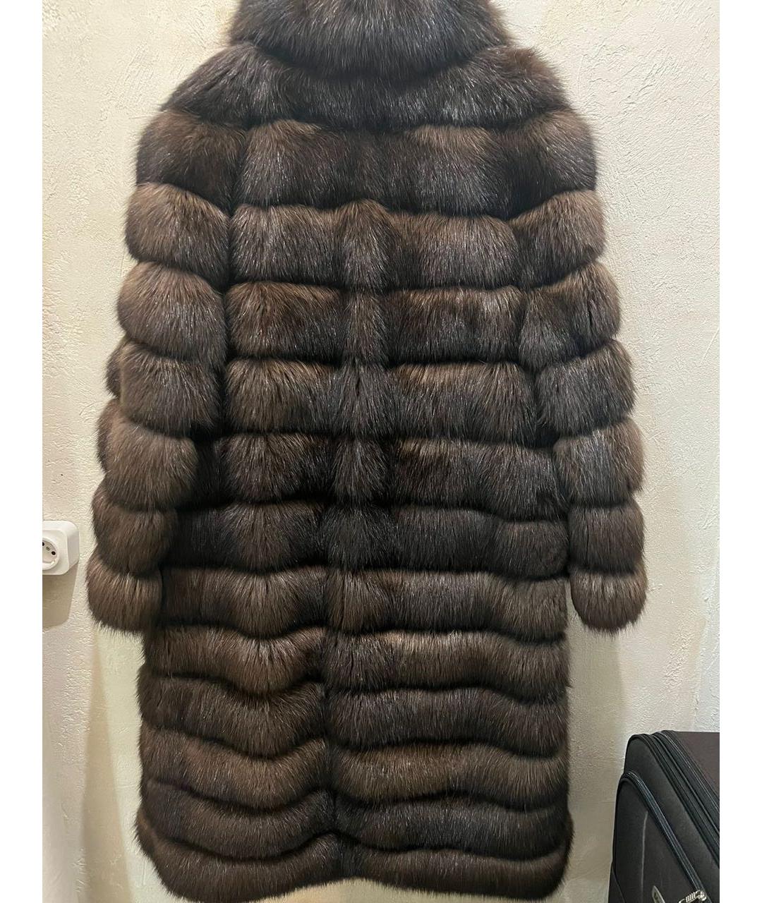 SOBOL Коричневая меховая шуба, фото 2