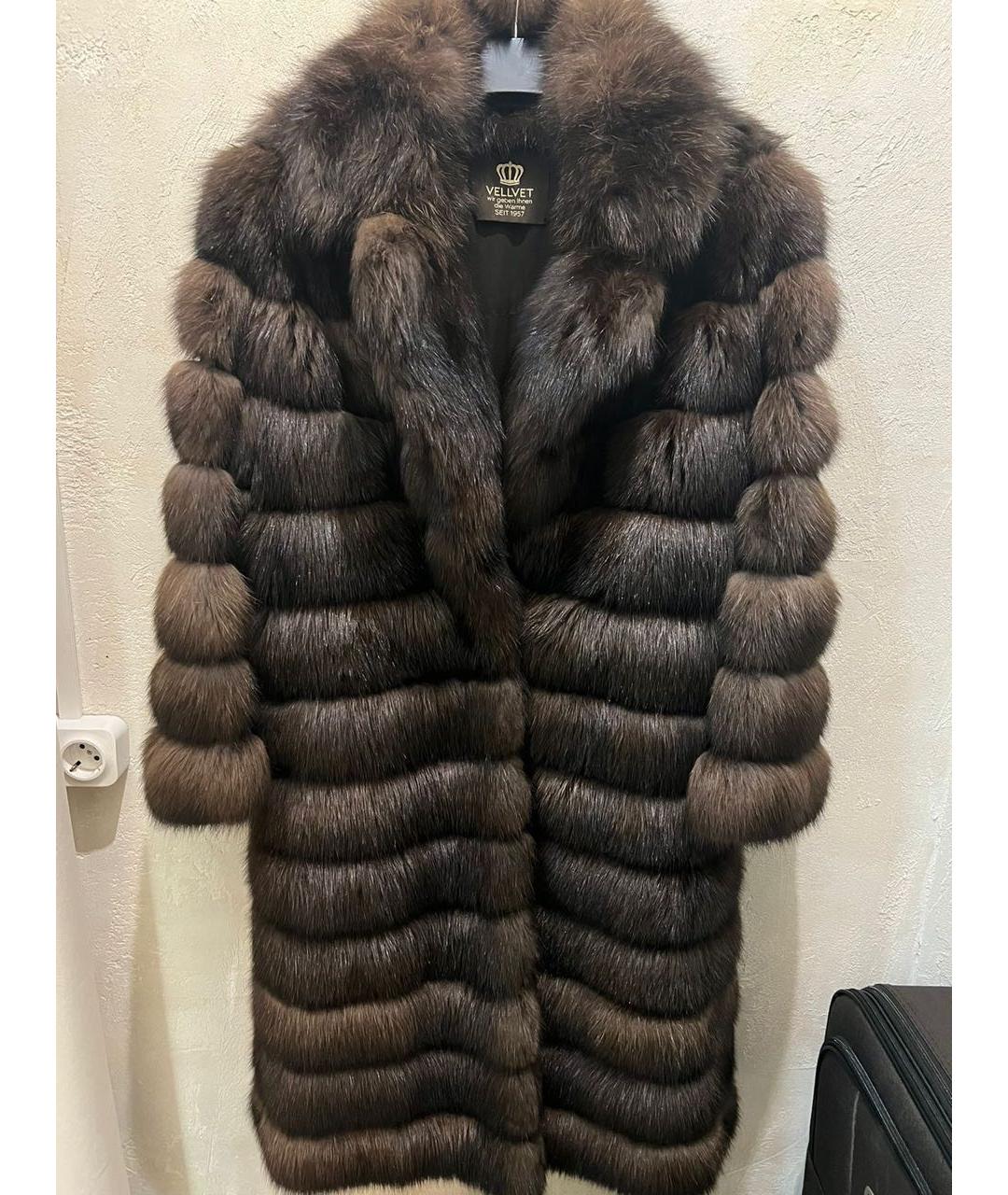 SOBOL Коричневая меховая шуба, фото 7