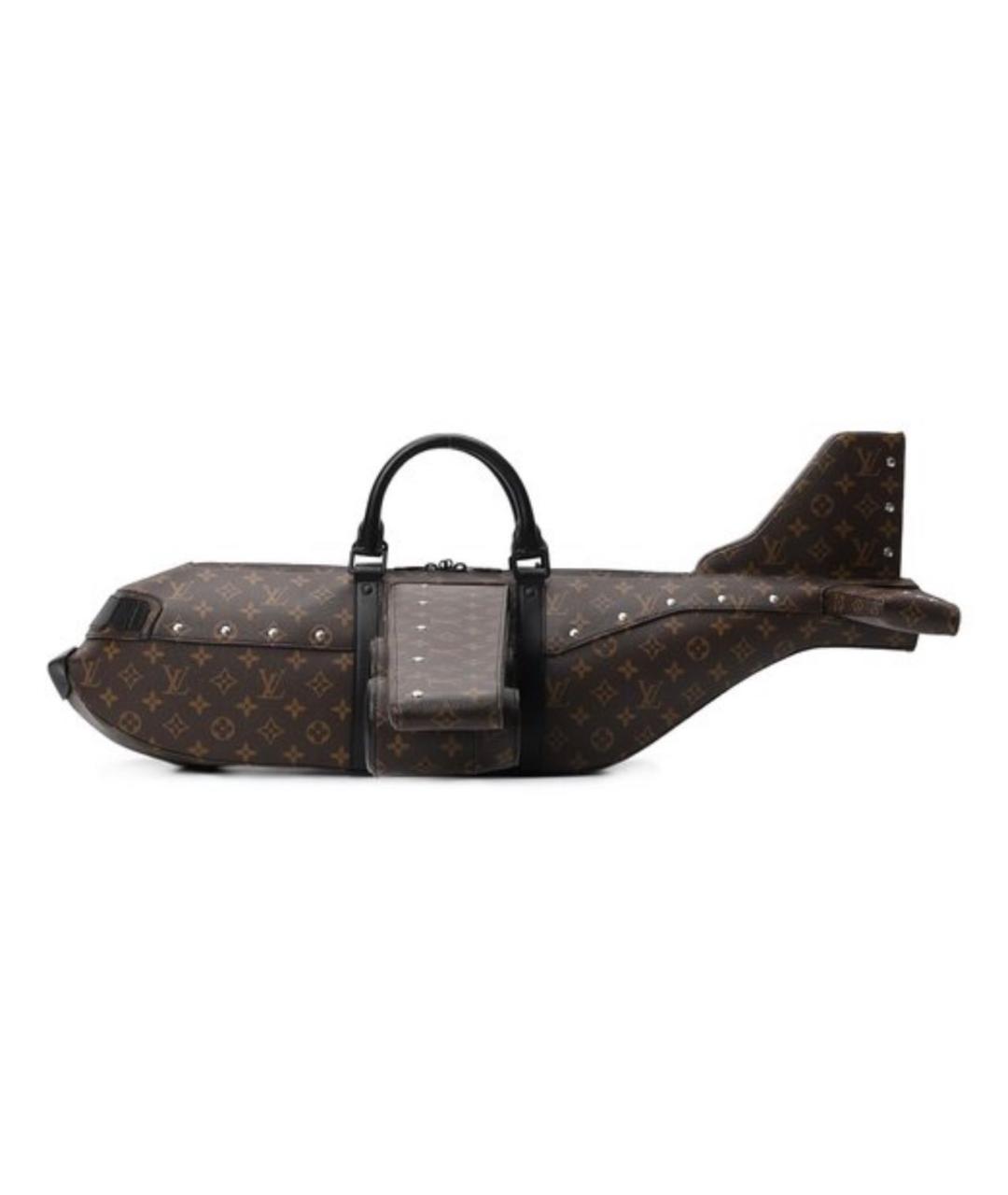 LOUIS VUITTON Коричневая сумка тоут из искусственной кожи, фото 5