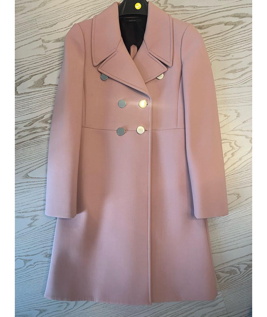 GUCCI Розовое шерстяное пальто, фото 8