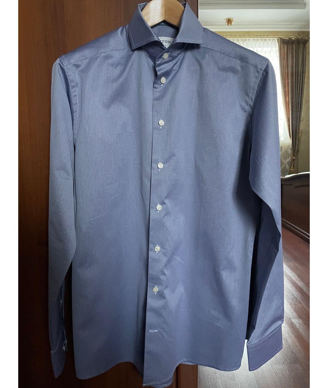 ETON Синяя хлопковая кэжуал рубашка, фото 5