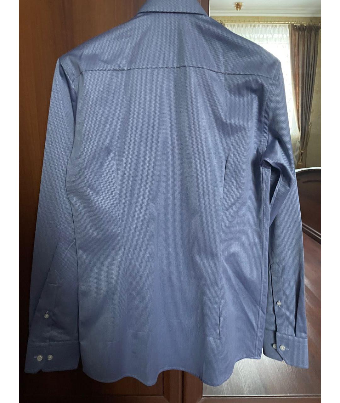 ETON Синяя хлопковая кэжуал рубашка, фото 2