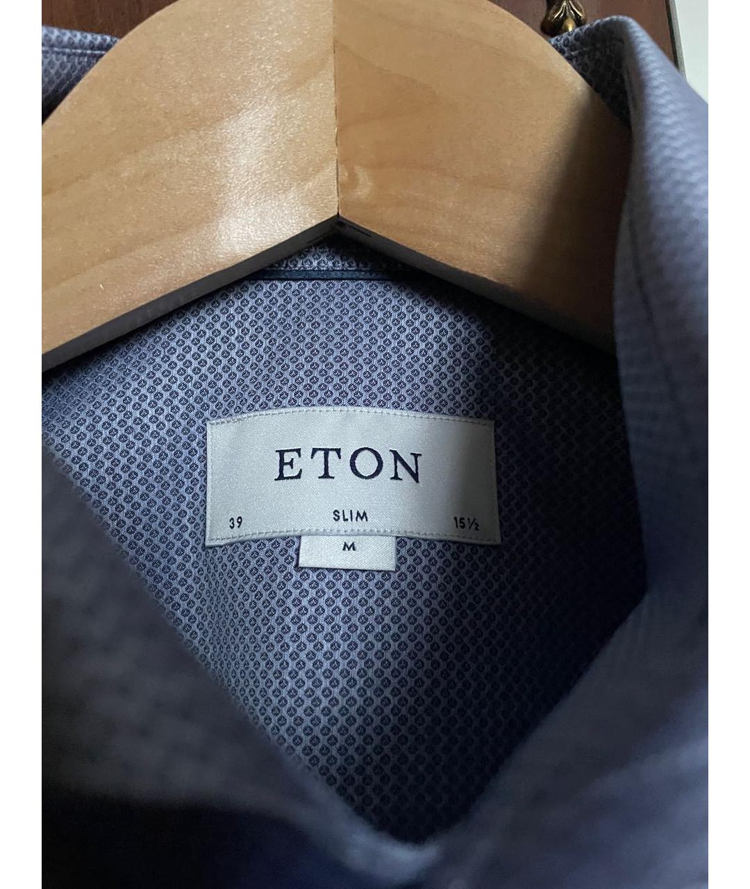 ETON Синяя хлопковая кэжуал рубашка, фото 3