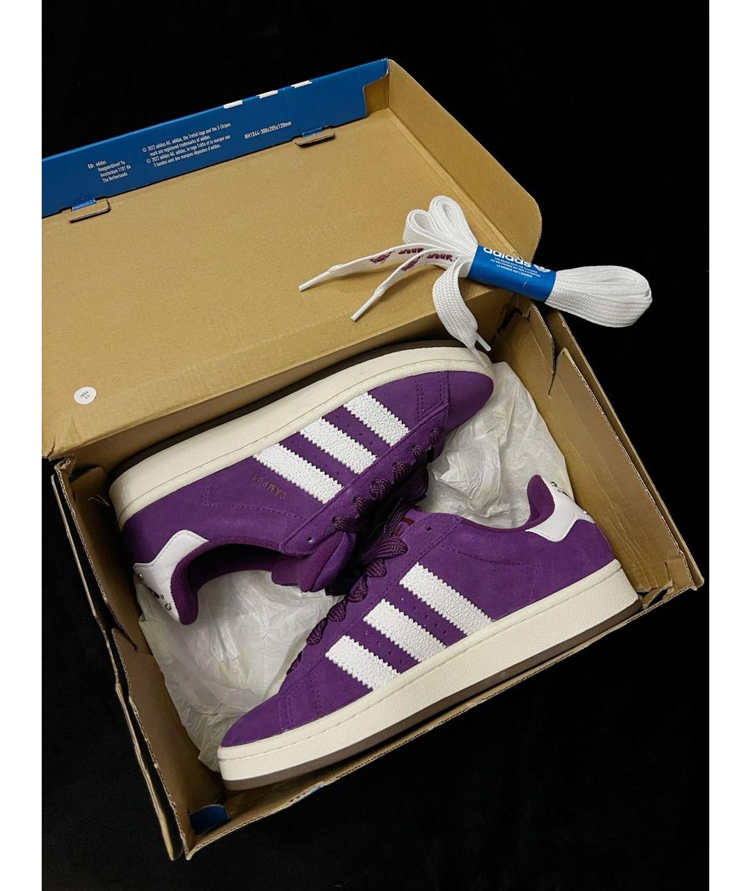 ADIDAS Фиолетовые замшевые кеды, фото 2