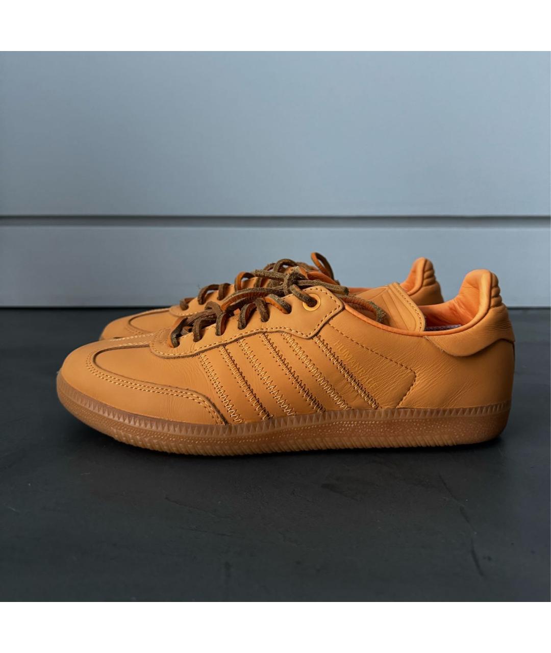 ADIDAS Оранжевое кожаные кеды, фото 9