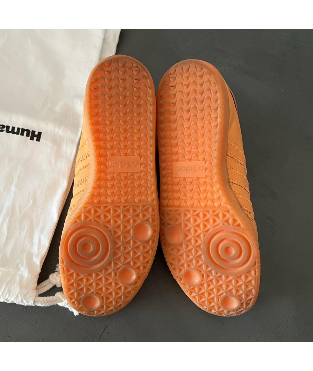 ADIDAS Оранжевое кожаные кеды, фото 4