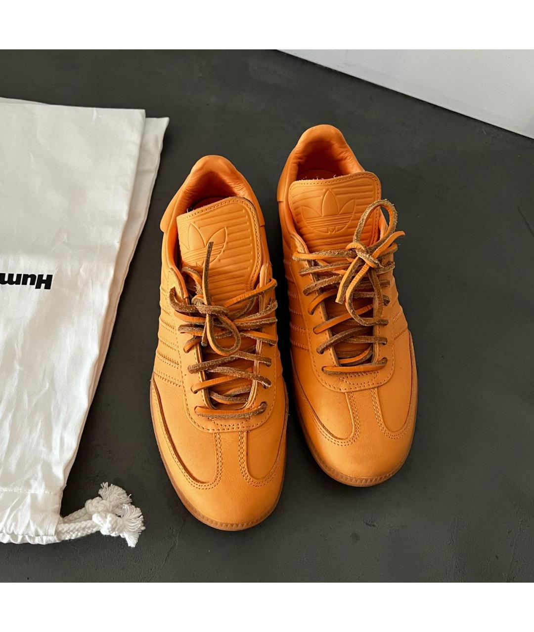 ADIDAS Оранжевое кожаные кеды, фото 5