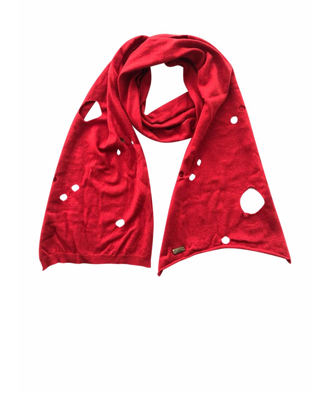 DANIELE ALESSANDRINI Красный шерстяной шарф, фото 1