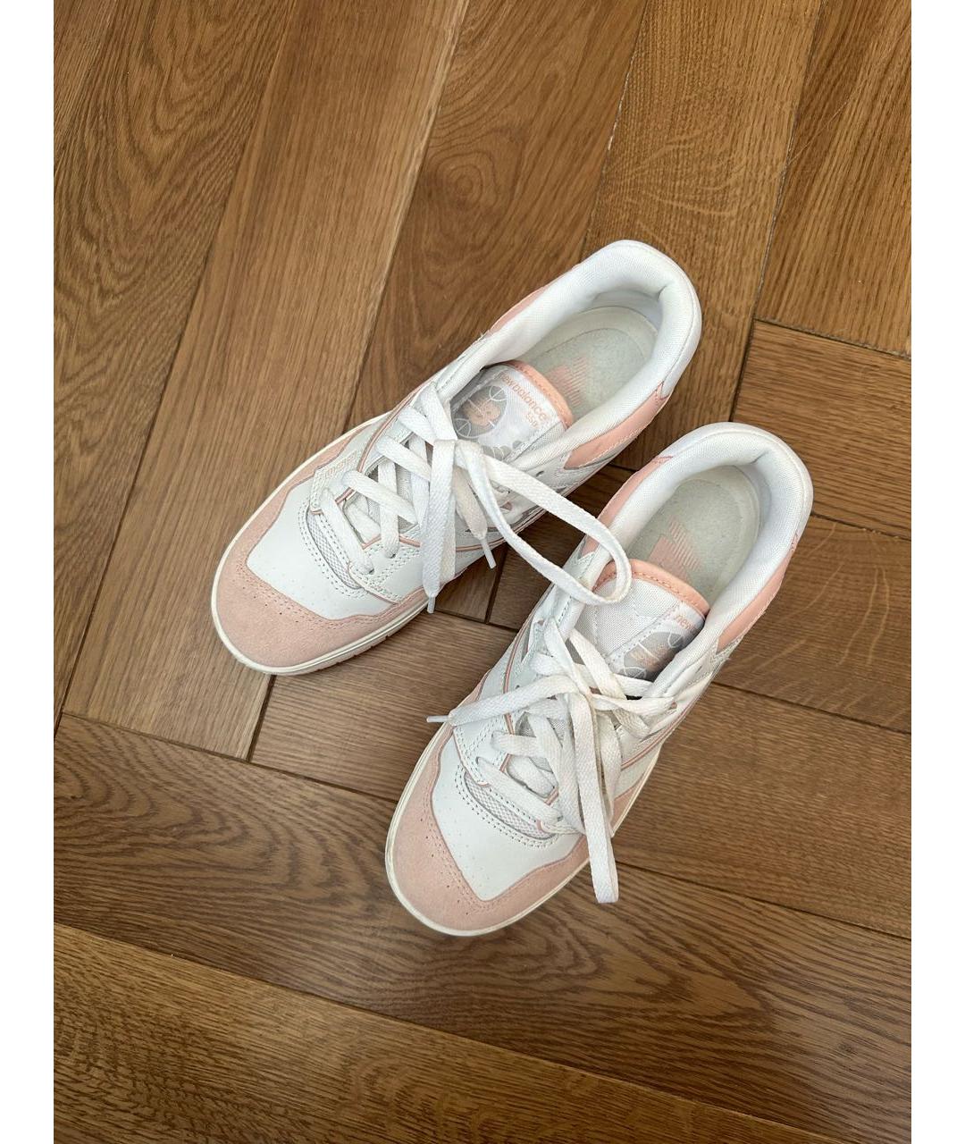 NEW BALANCE Белые кеды из искусственной кожи, фото 4