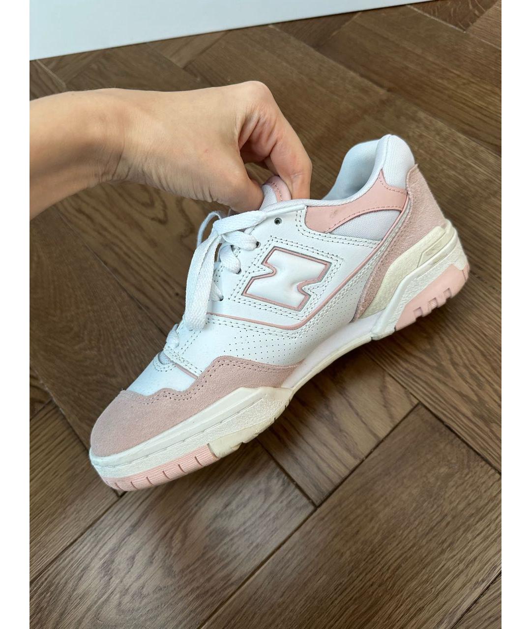 NEW BALANCE Белые кеды из искусственной кожи, фото 6