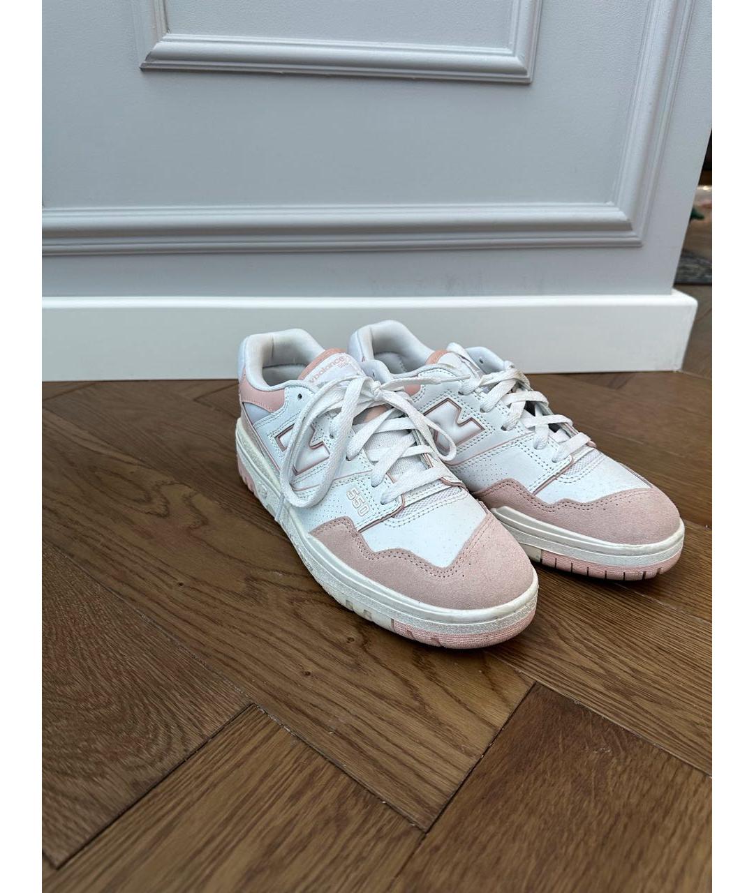 NEW BALANCE Белые кеды из искусственной кожи, фото 2