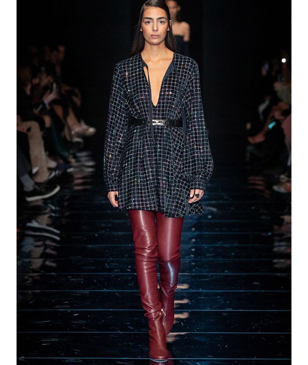 SPORTMAX Бордовые кожаные ботфорты, фото 4