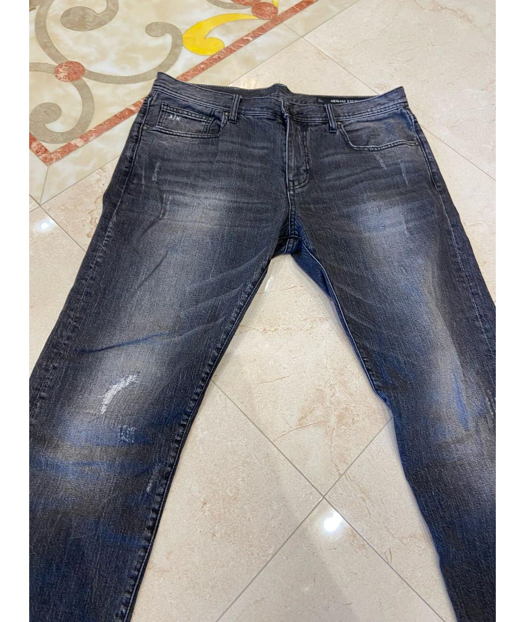 ARMANI EXCHANGE Антрацитовые прямые джинсы, фото 6