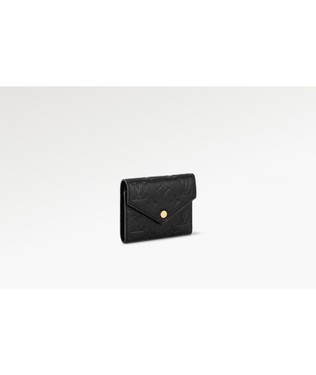LOUIS VUITTON Черный кожаный кошелек, фото 2