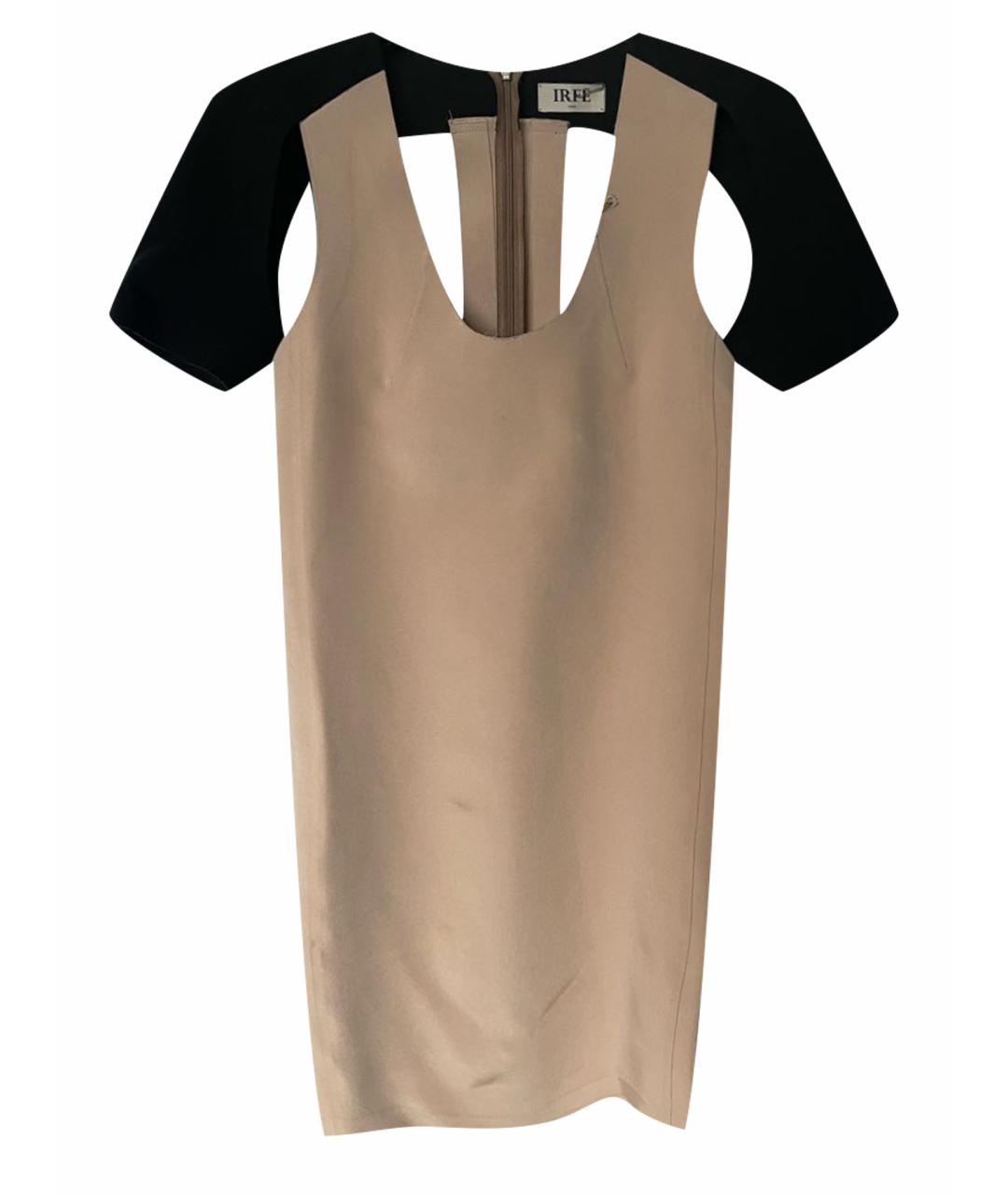 IRFE Бежевое полиамидовое коктейльное платье, фото 1